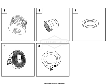 Accessories / 6237-00 - Hose, 2-Inch Npt Threaded Inlet/Outlet / Hose Group (318679) Diagram and Parts List for 073022-1  Briggs and Stratton Water Pump